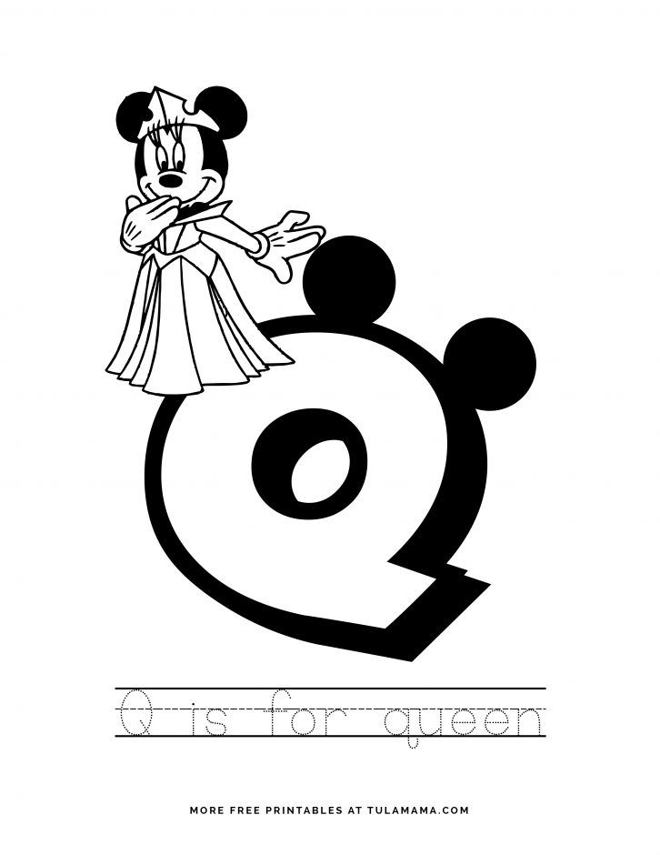 Free printable mickey mouse abc letter tracing for preschoolers mickey mouse abc disney coloring pages mickey mouse