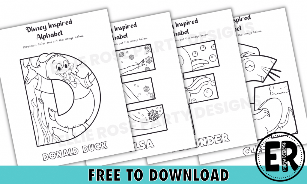 Free disney printable alphabet letters
