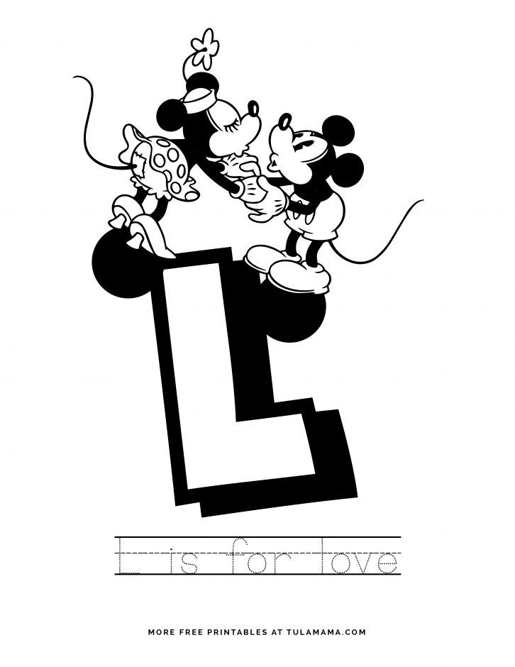 Free printable mickey mouse abc letter tracing for preschoolers mickey mouse abc abc coloring pages free disney coloring pages
