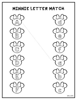 Minnie mouse alphabet case matching by ahc cota tpt