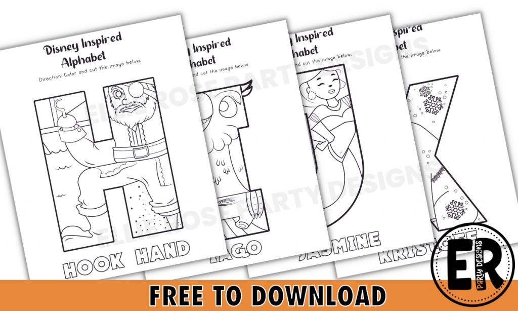 Free disney printable alphabet letters