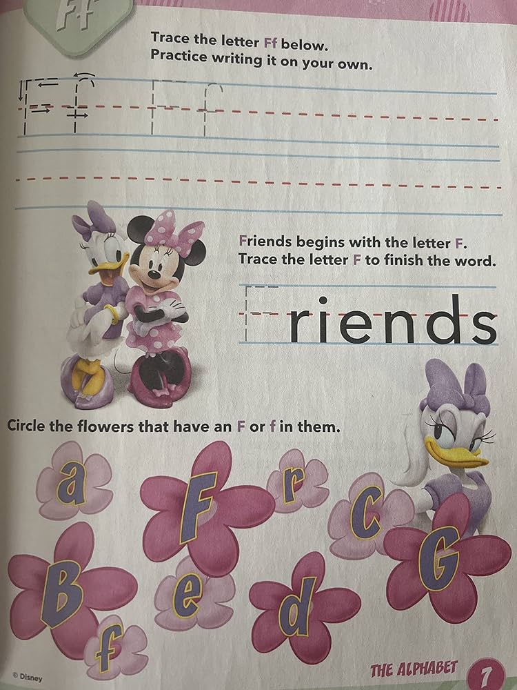 Minnie alphabet learning workbook books