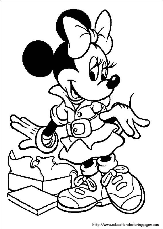Minnie mouse coloring pages