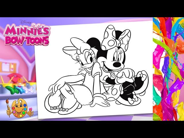 Coloring minnies bow toons minnie mouse and daisy duck coloring pages coloring book