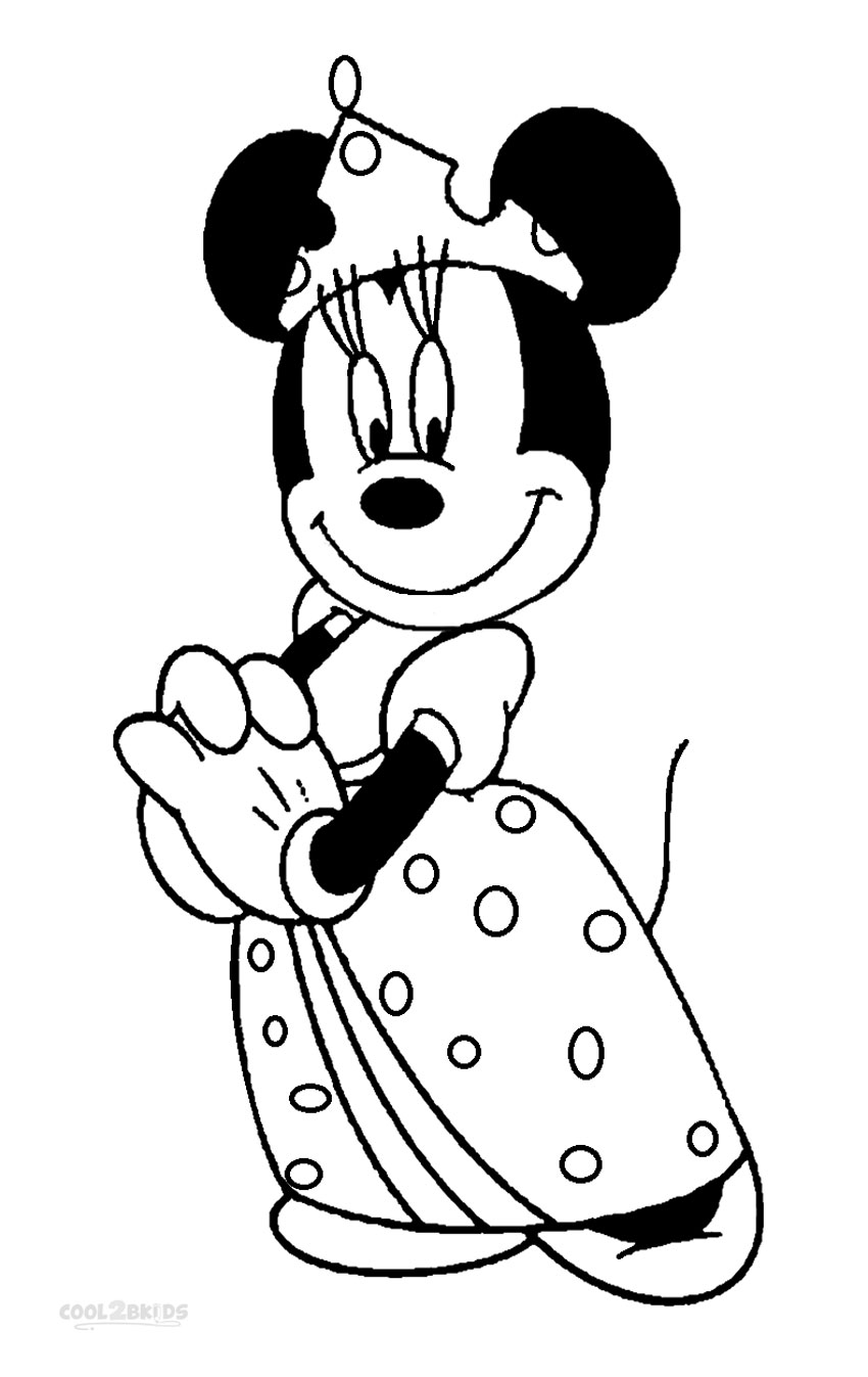 Coloring pages princess minnie coloring pages