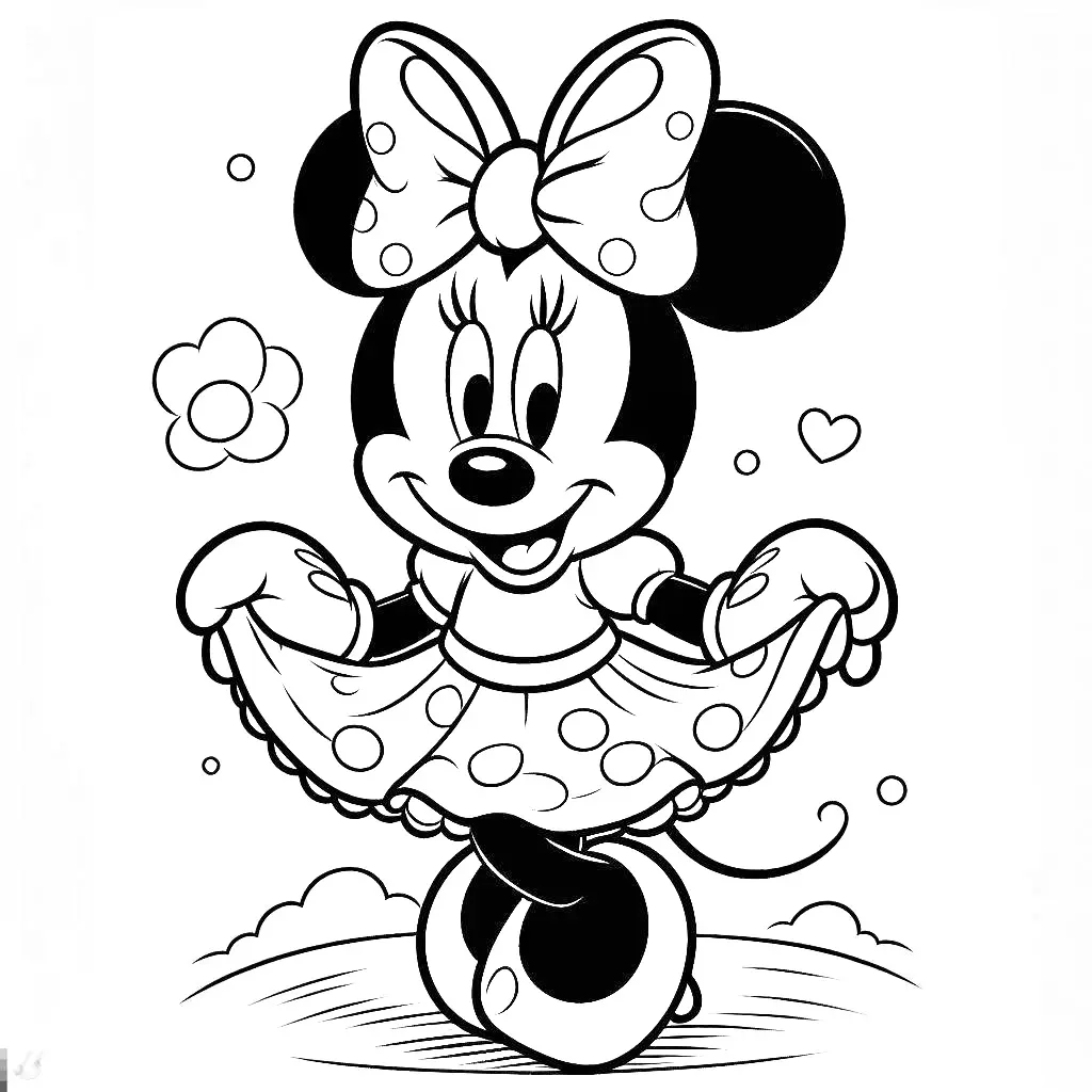 The colorful world of minnie mouse