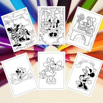 Engage kids imagination with printable minnie mouse coloring pages for kids