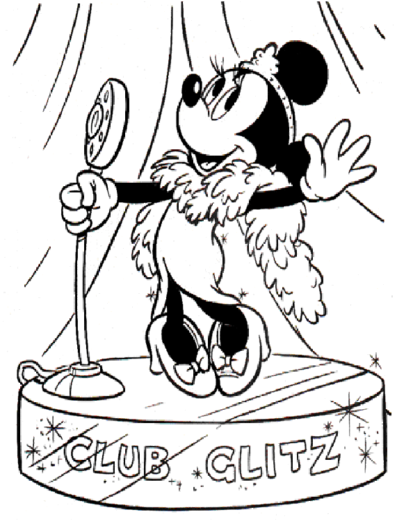 Minnie mouse coloring pages