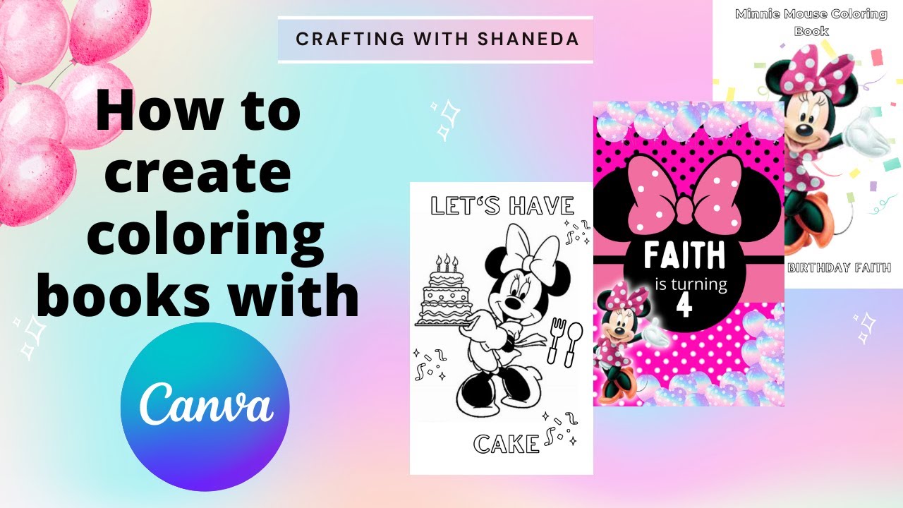 How to create coloring book with canvainnie ouse coloring book in canvapersonalized party favors