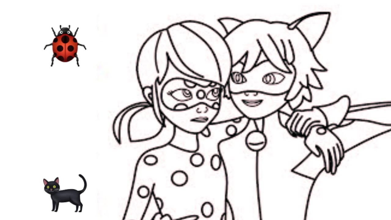 How to color ladybug and chatnoir fro iraculous coloring book