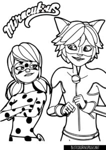 Miraculous ladybug coloring pages