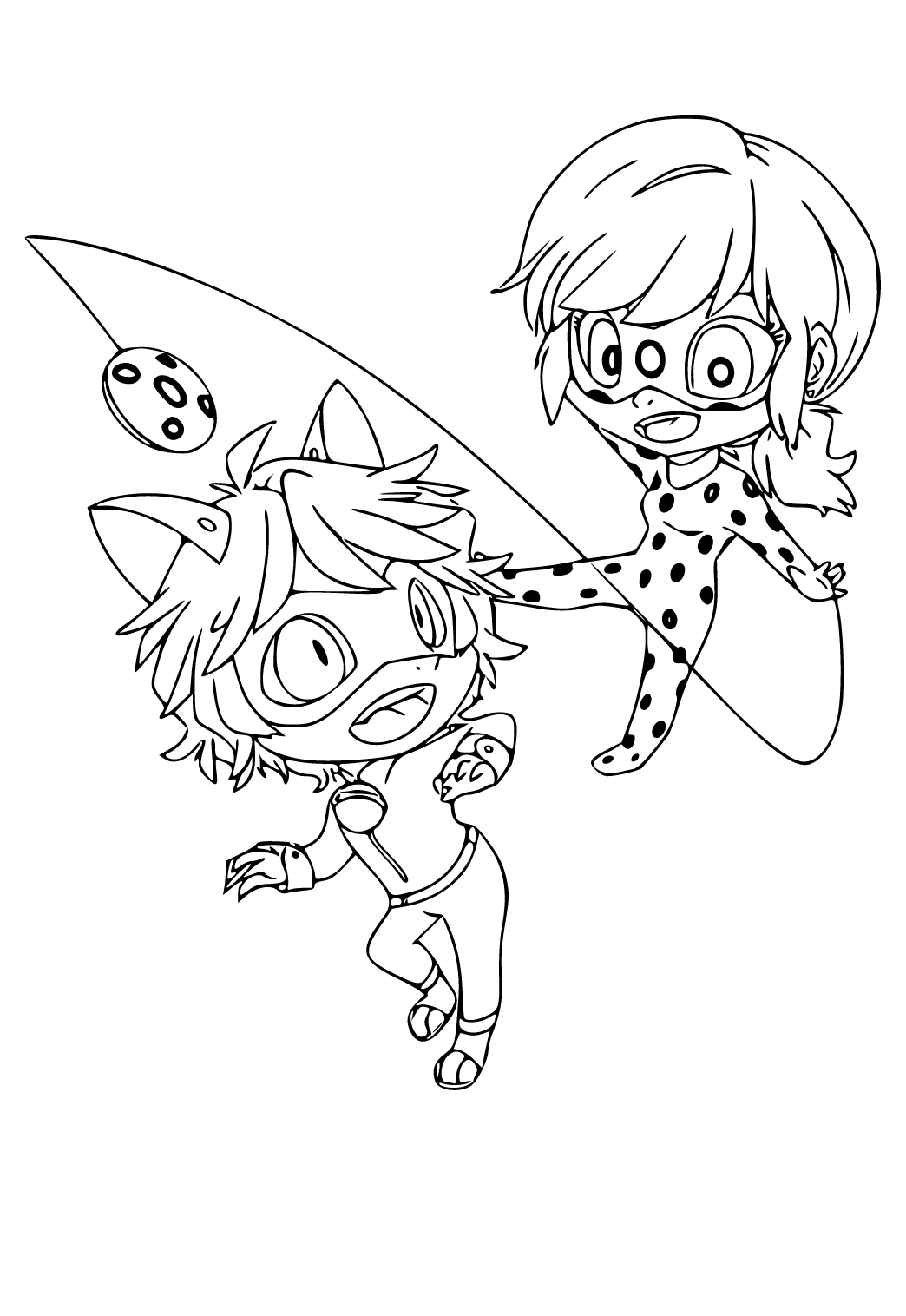 Free printable miraculous cute coloring page for adults and kids