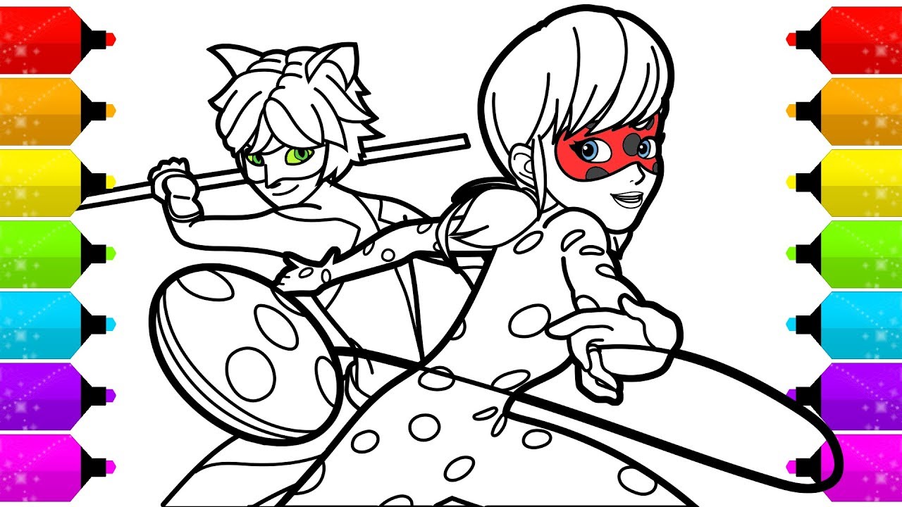 Miraculous ladybug coloring pages for kids