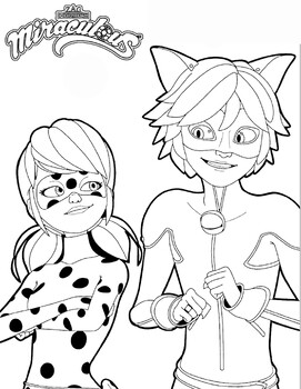 Miraculous ladybug coloring bookcloring pages for kids tpt