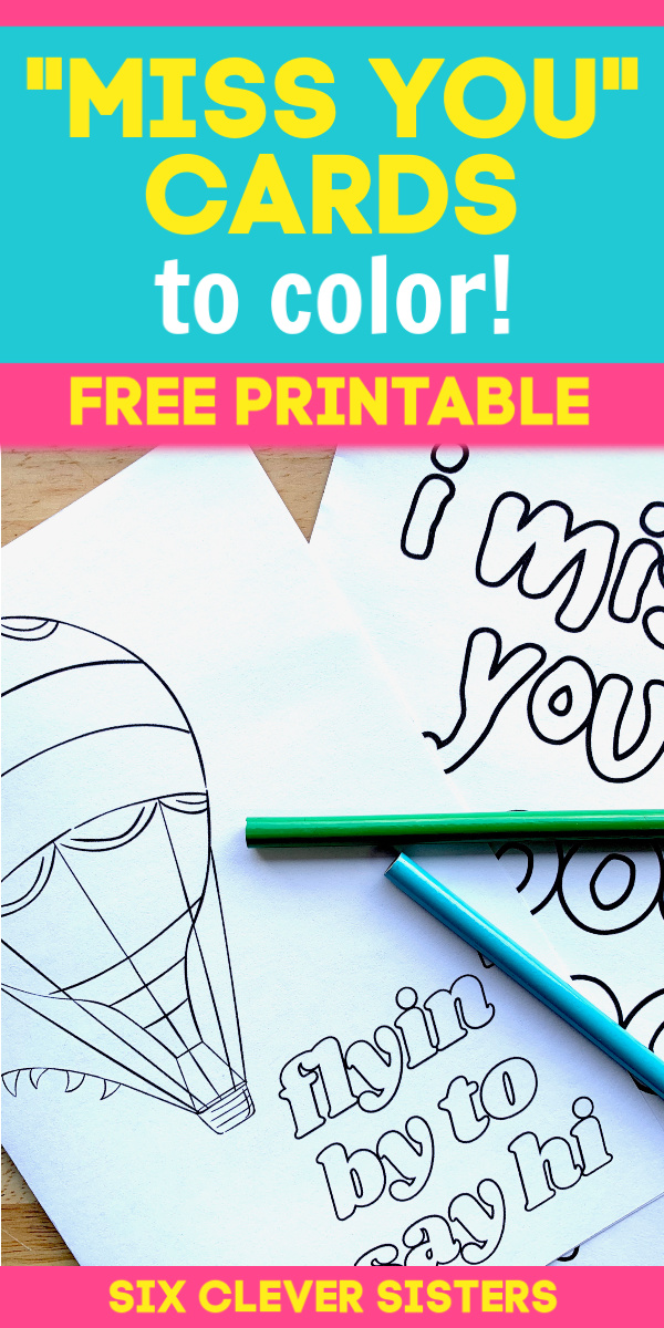 Free printable miss you cards to color