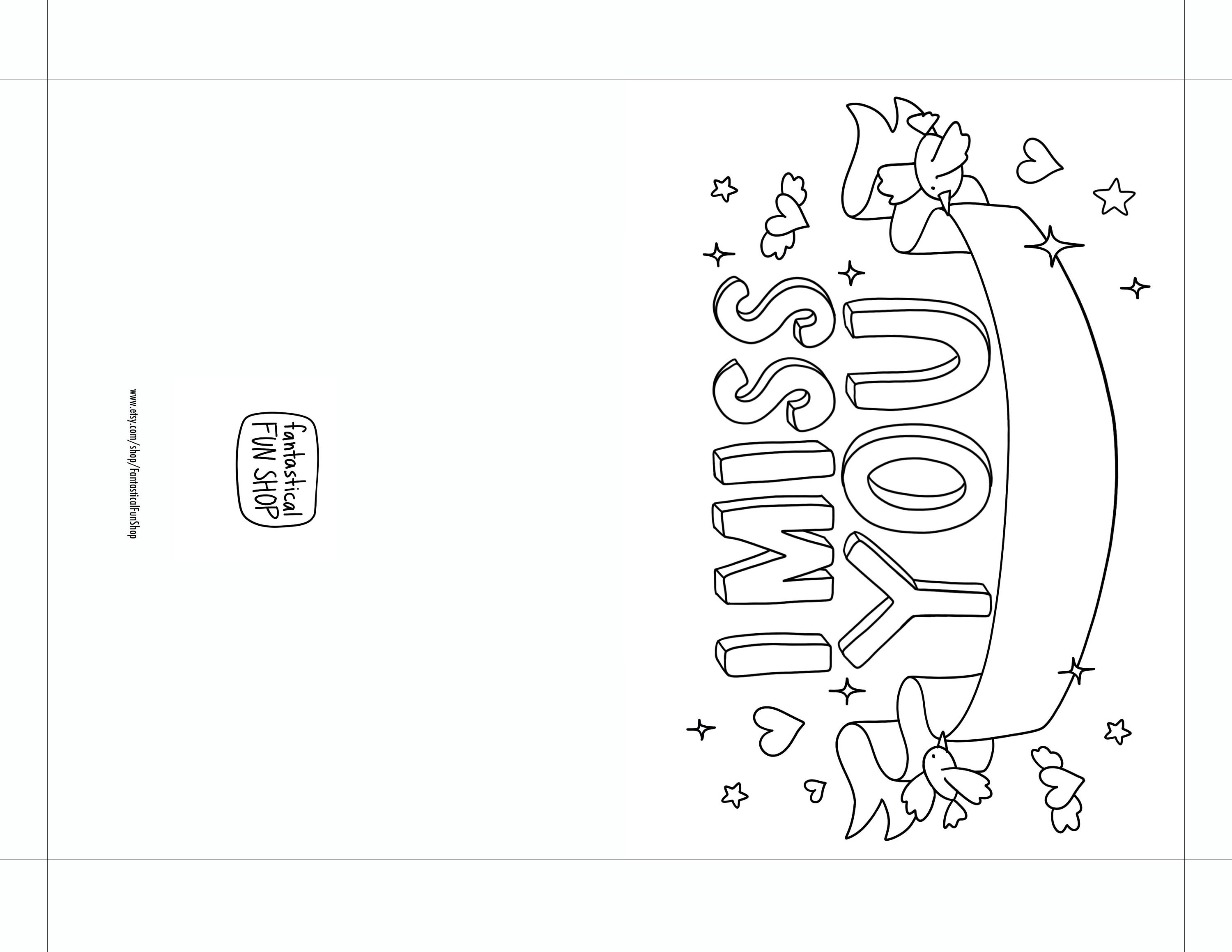 I miss you card printable kids card to color kid activity kids craft grandparent card thinking of you card download envelope template