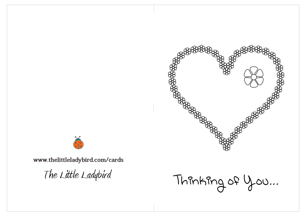 Free printable thinking of you card template