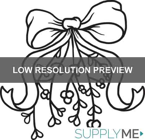 Printable mistletoe christmas coloring page for kids â