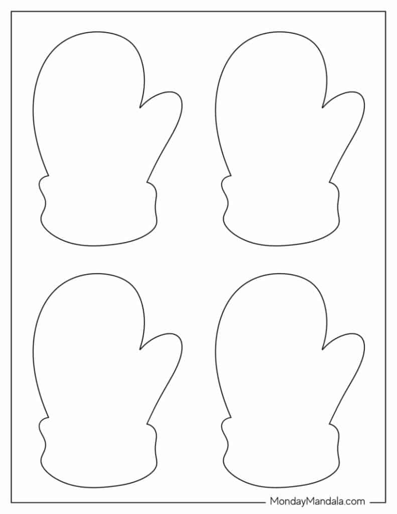 Mitten templates free pdf printables