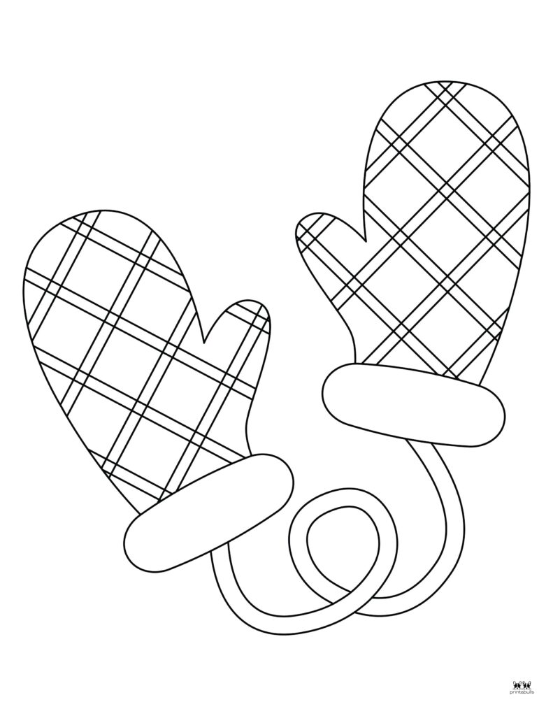Mitten coloring pages templates