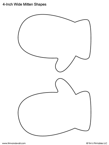 Mitten templates â tims printables