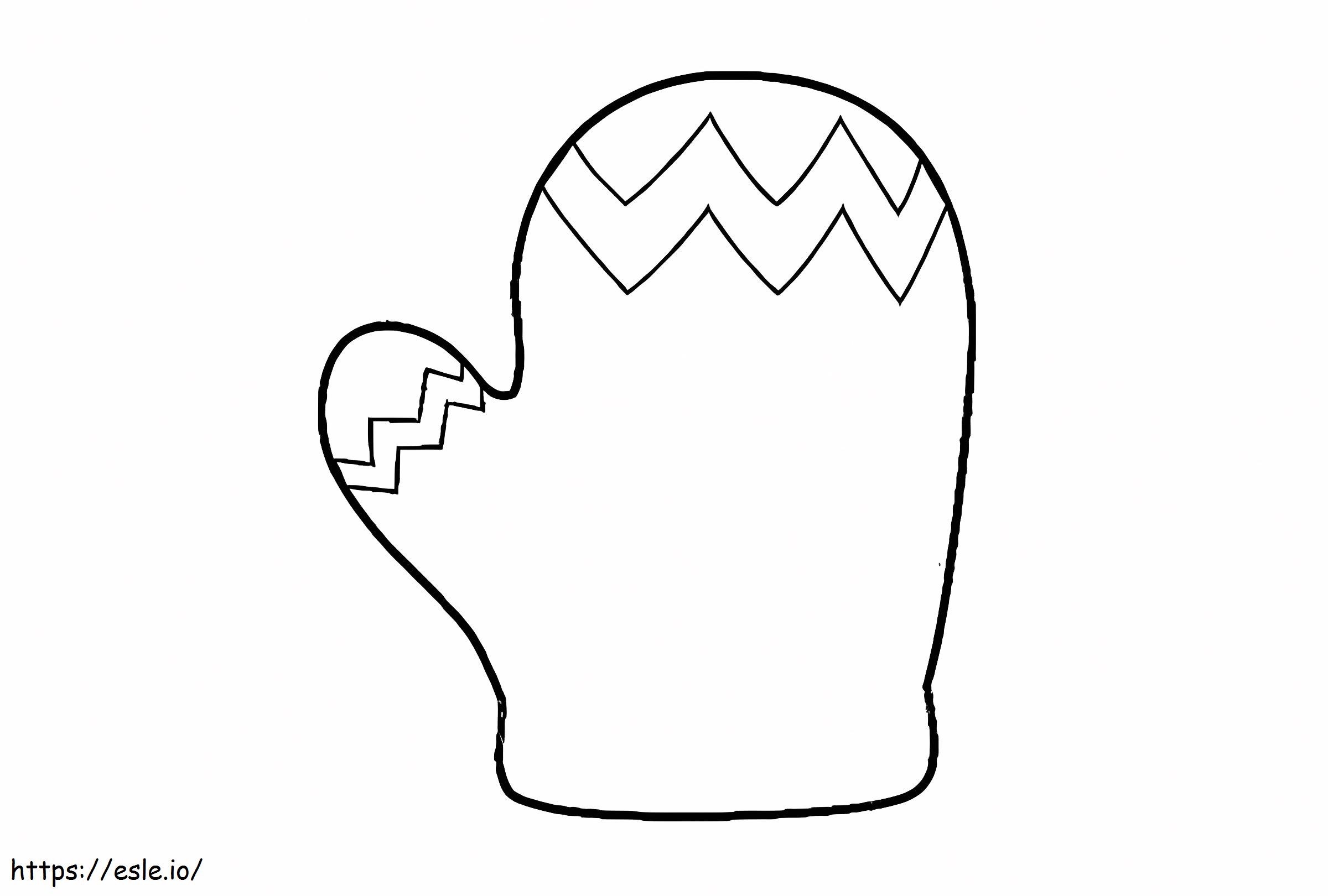 Printable mitten coloring page