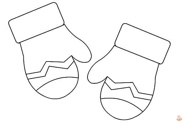 Printable mitten coloring pages free for kids and adults