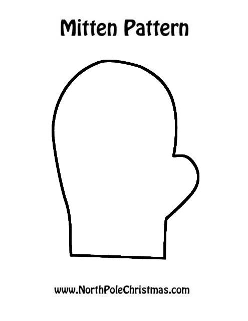 Outline of mitten printable free outline image