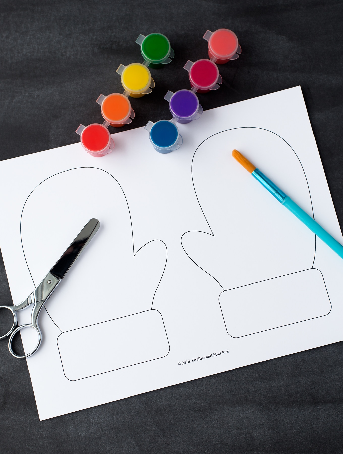 Mitten craft with printable mitten pattern for kids fireflies and mud pies