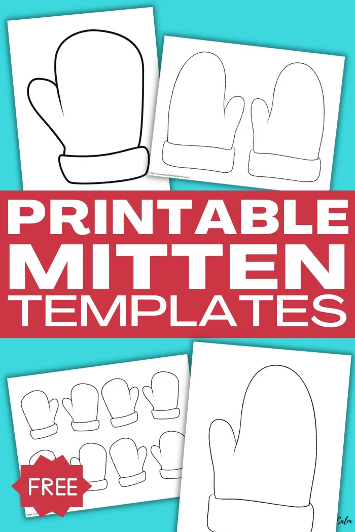 Free printable mitten template for crafts