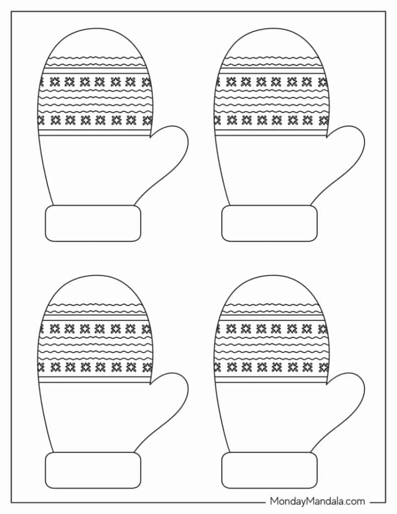 Mitten templates free pdf printables