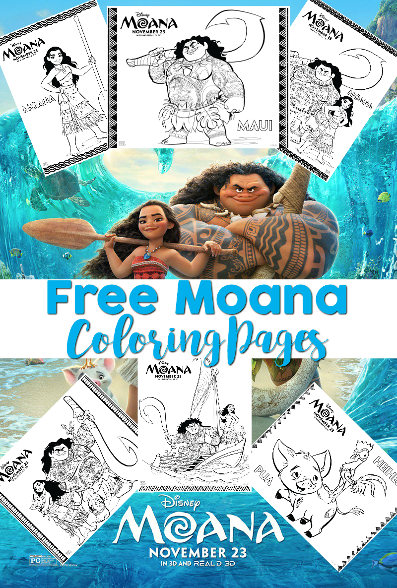 Free moana coloring pages simply being mommy
