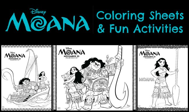 Moana coloring sheets fun activities moana