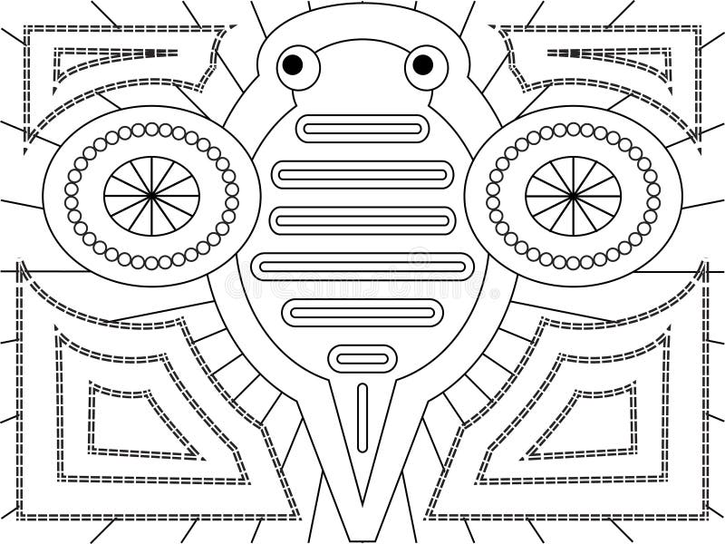 Mola design stock vector illustration of symbol adult