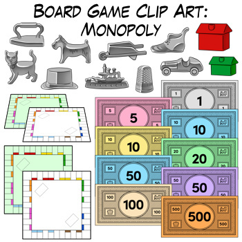 Monopoly board game clip art by digital classroom clipart tpt