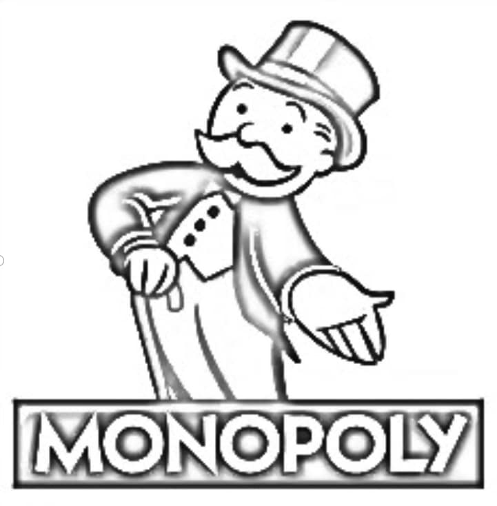 Monopoly coloring pages geeky matters