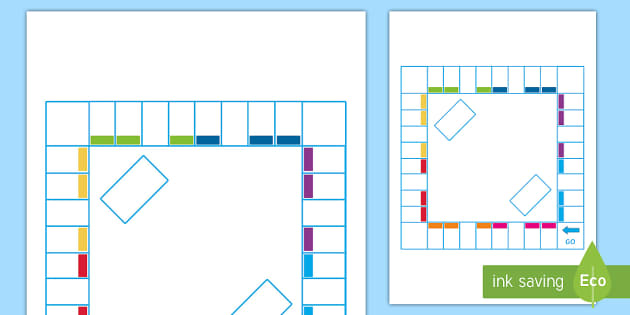 Printable board game monopoly board template