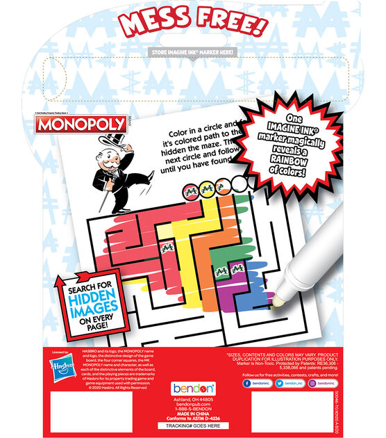 Bendon sheet monopoly imagine ink coloring book marker brazil