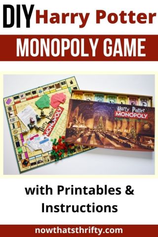 Diy harry potter monopoly game with free printables