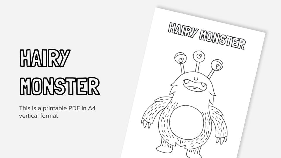 Printable coloring worksheets with monsters in pdf format