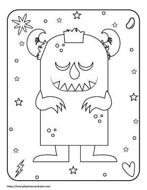 Free monster coloring pages for kids