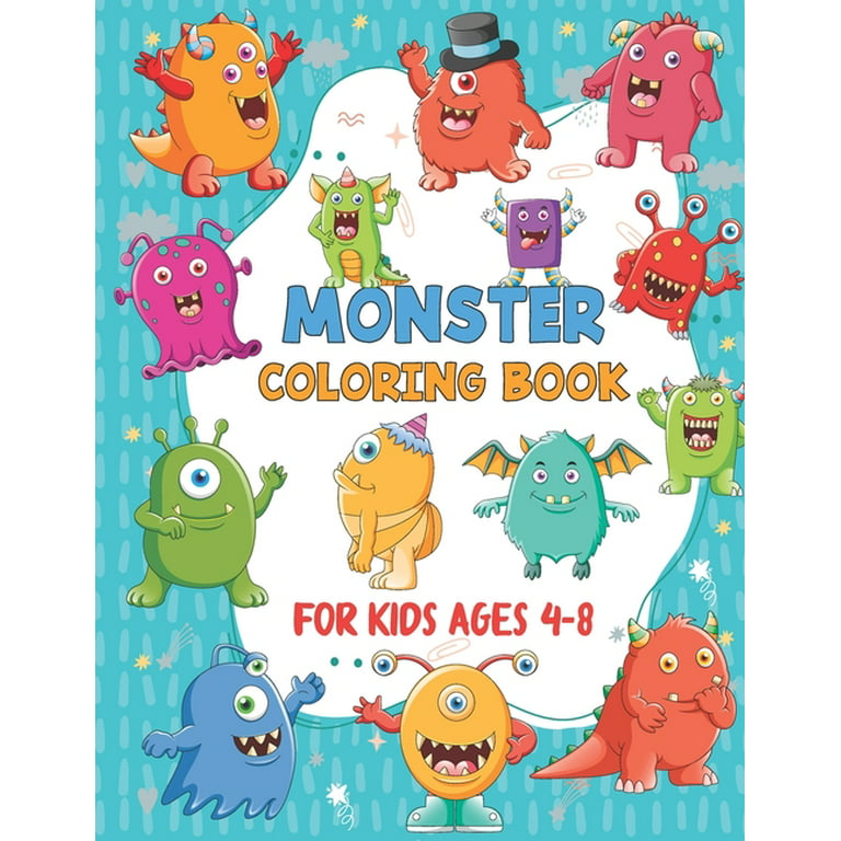 Monster coloring book for kids ages