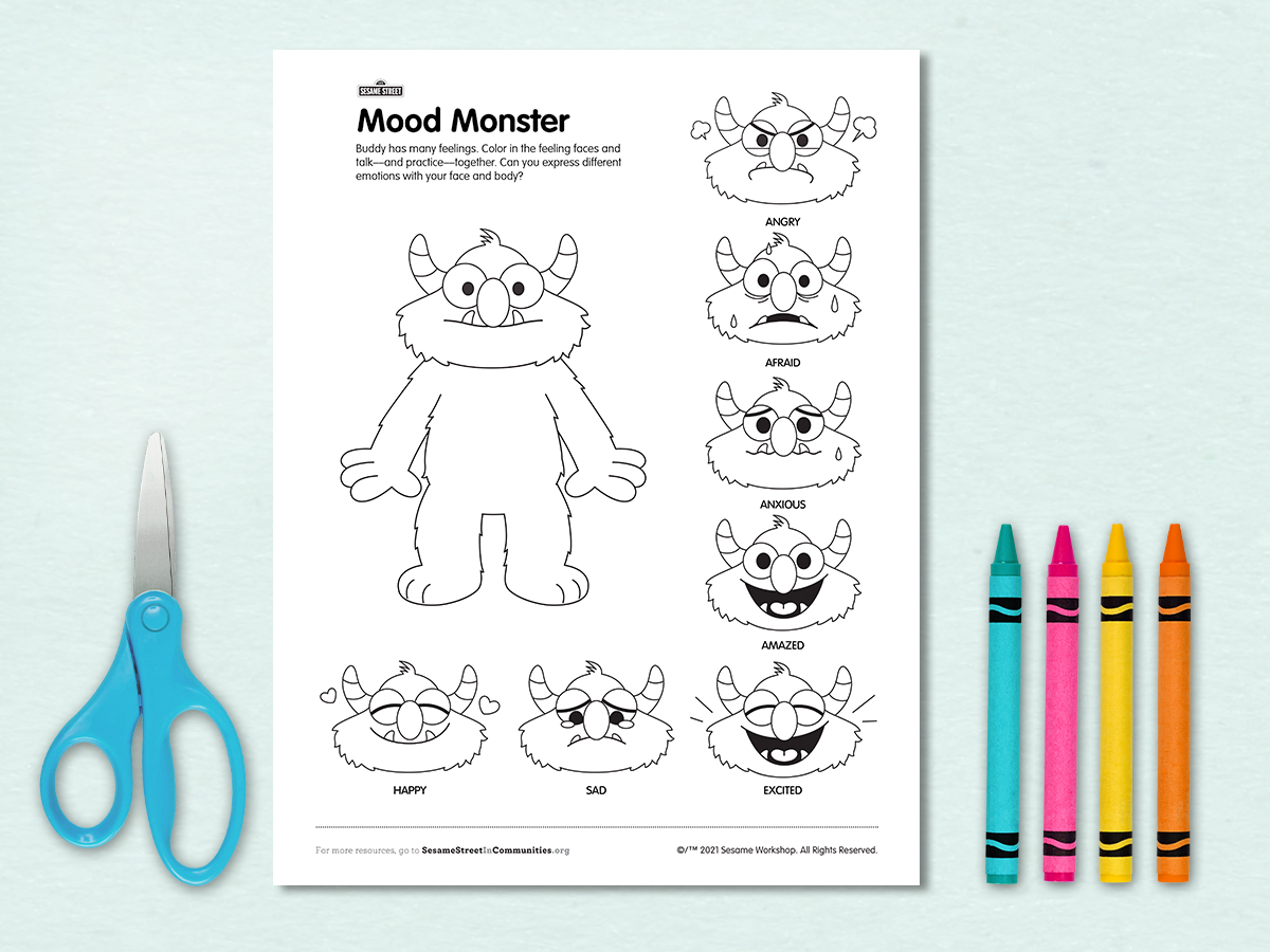 Mood monster printable