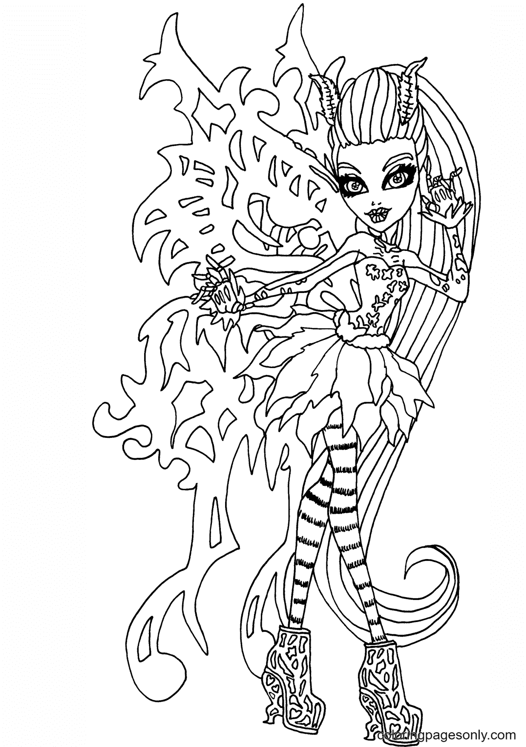 Monster high coloring pages printable for free download