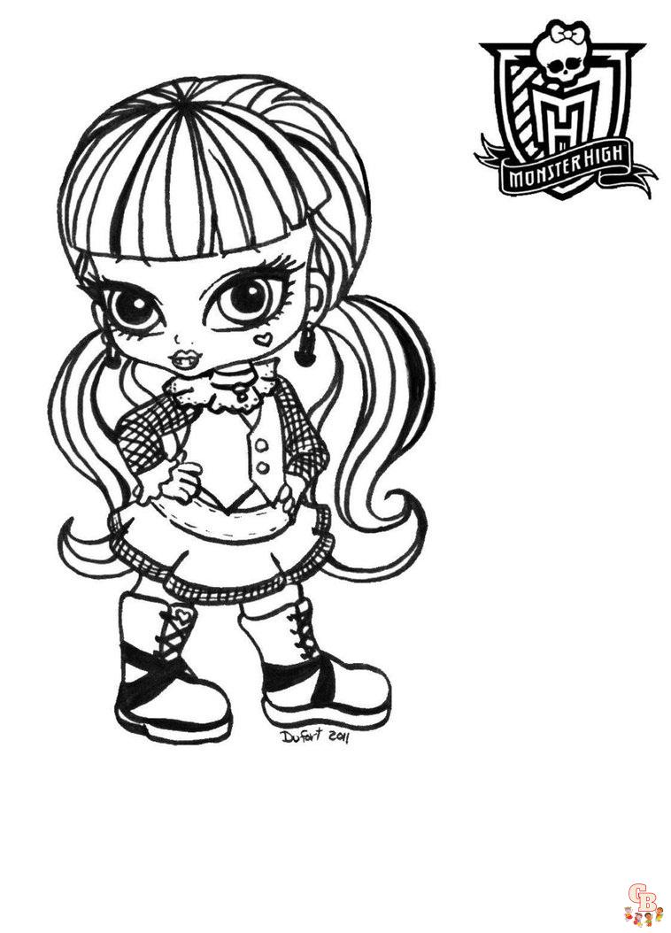 Monster high coloring pages for kids