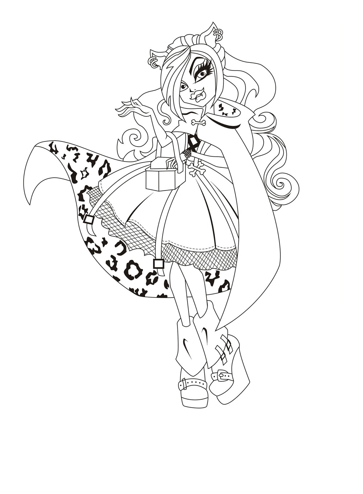Free printable monster high coloring pages for kids