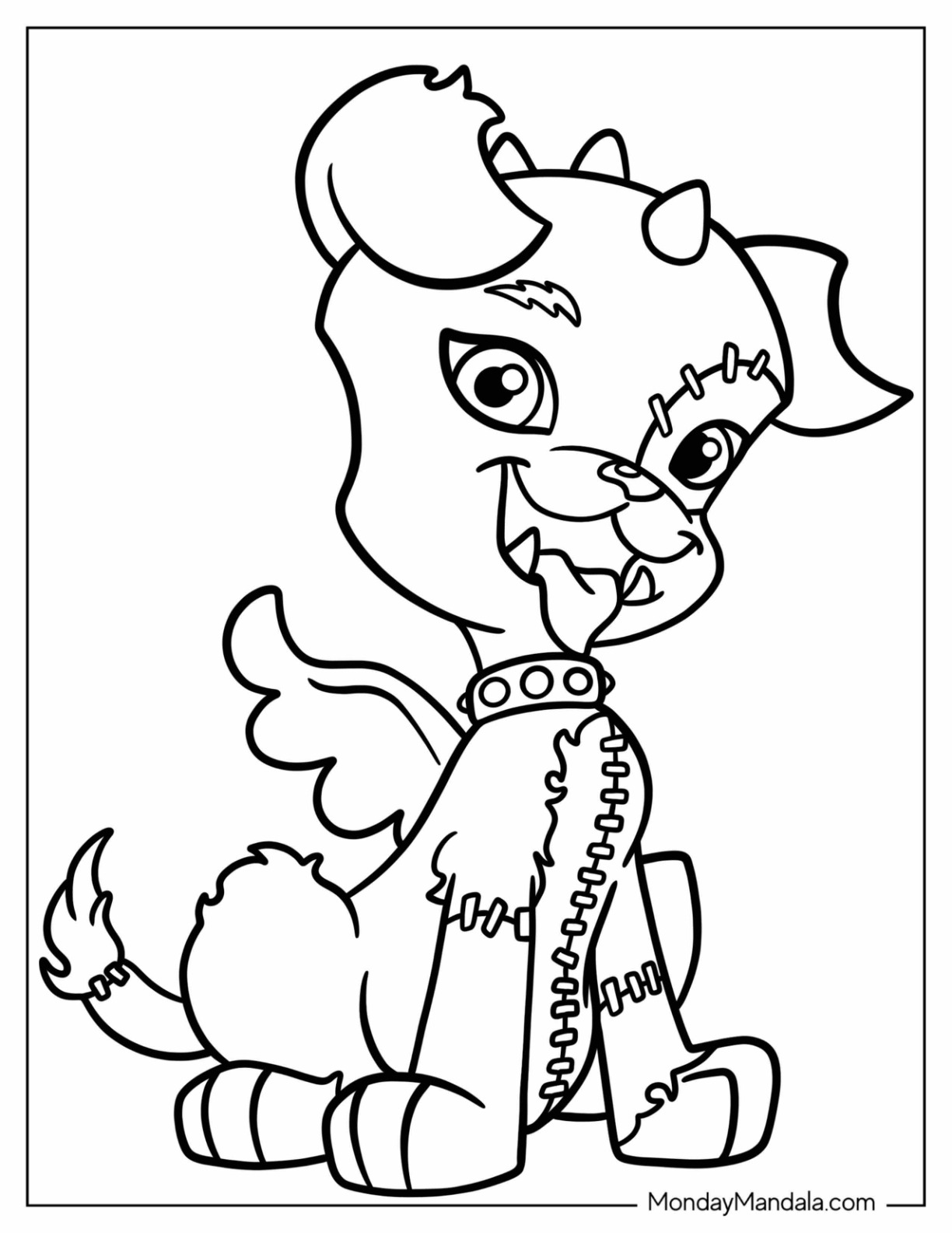 Monster high coloring pages free pdf printables