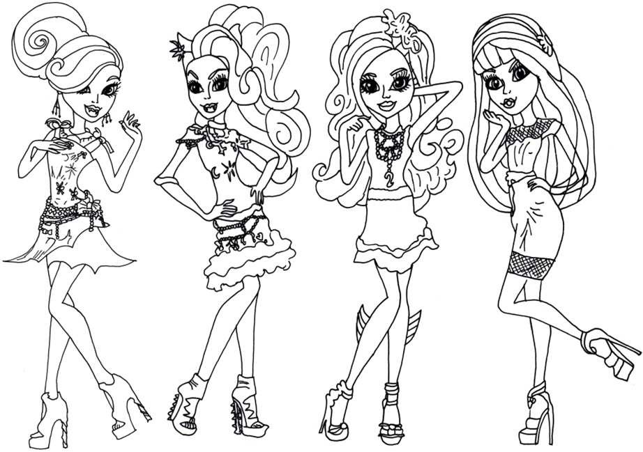 Printable monster high coloring pages