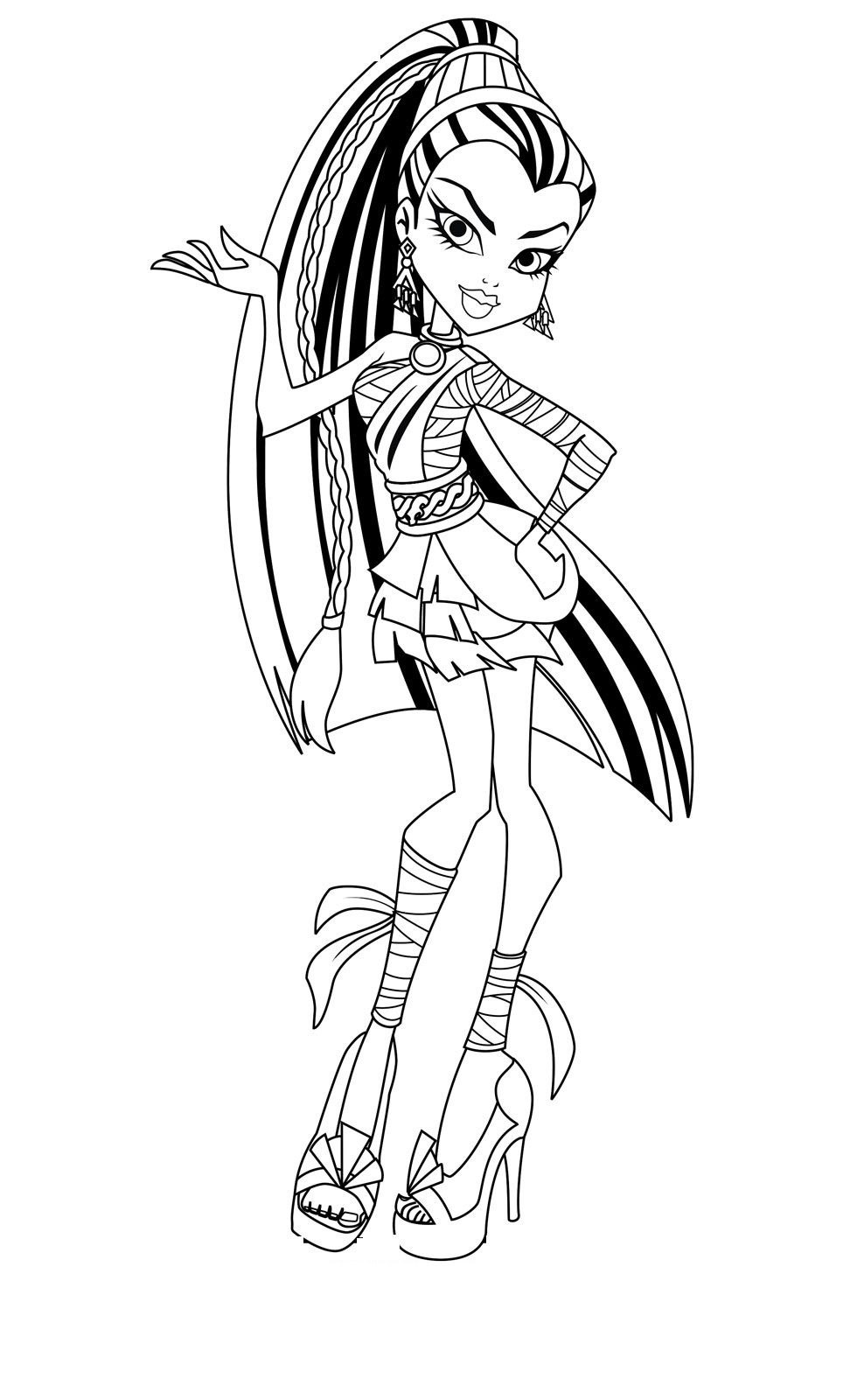 Free printable monster high coloring pages for kids