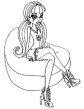 Monster high coloring pages draculaura
